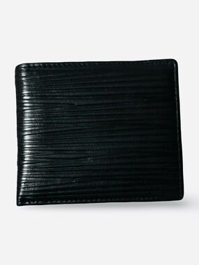 Men's Penero Valentino Black Textured Bifold Wallet - Slim & Sleek Style